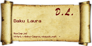 Daku Laura névjegykártya